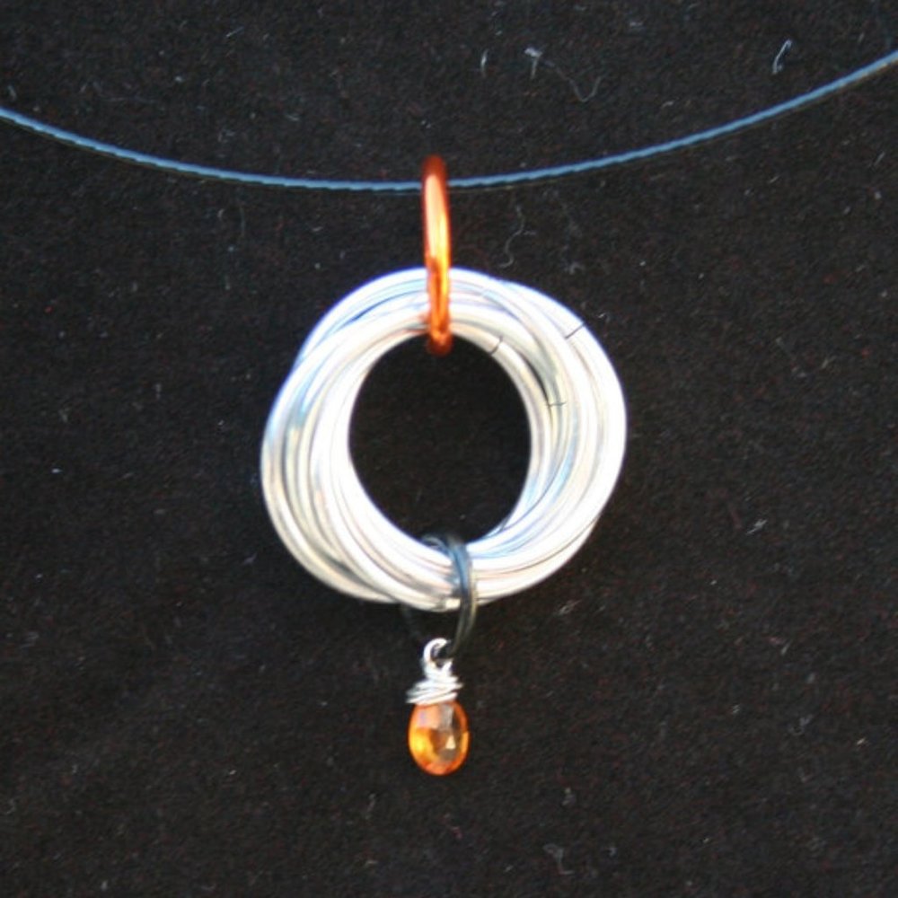Mobius Necklace with Hessonite Garnet